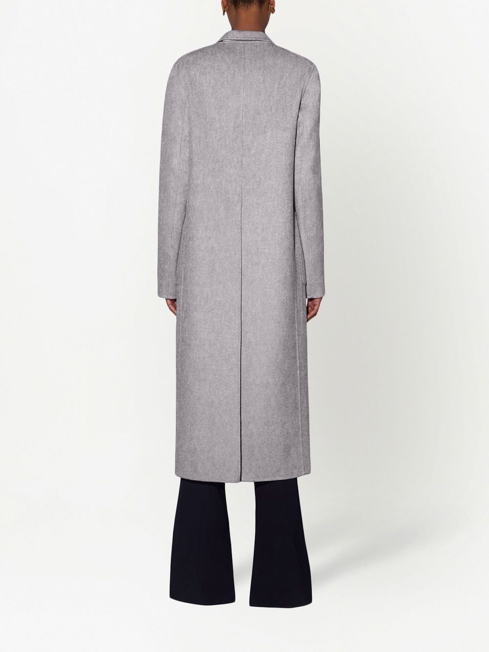 Shop Adam Lippes Vanessa Open-front Cashmere Coat In 灰色