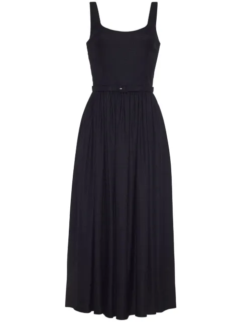 Adam Lippes scoop-neck belted midi dress
