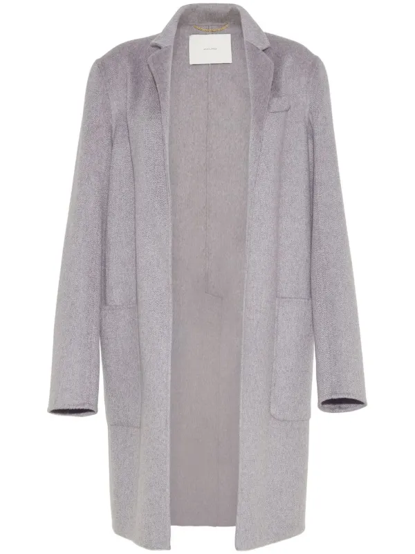 Adam Lippes Gina Open-front Cashmere Coat in Grey