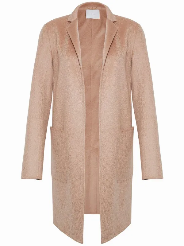Adam Lippes Gina Open-front Cashmere Coat in Brown