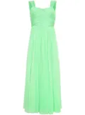 Adam Lippes plissé-effect silk gown - Green