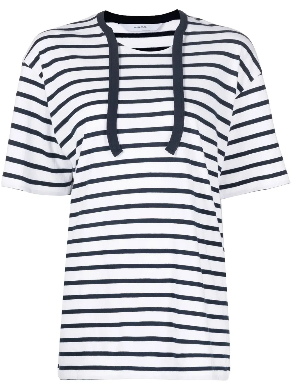 

pushBUTTON necklace-print oversized T-shirt - White