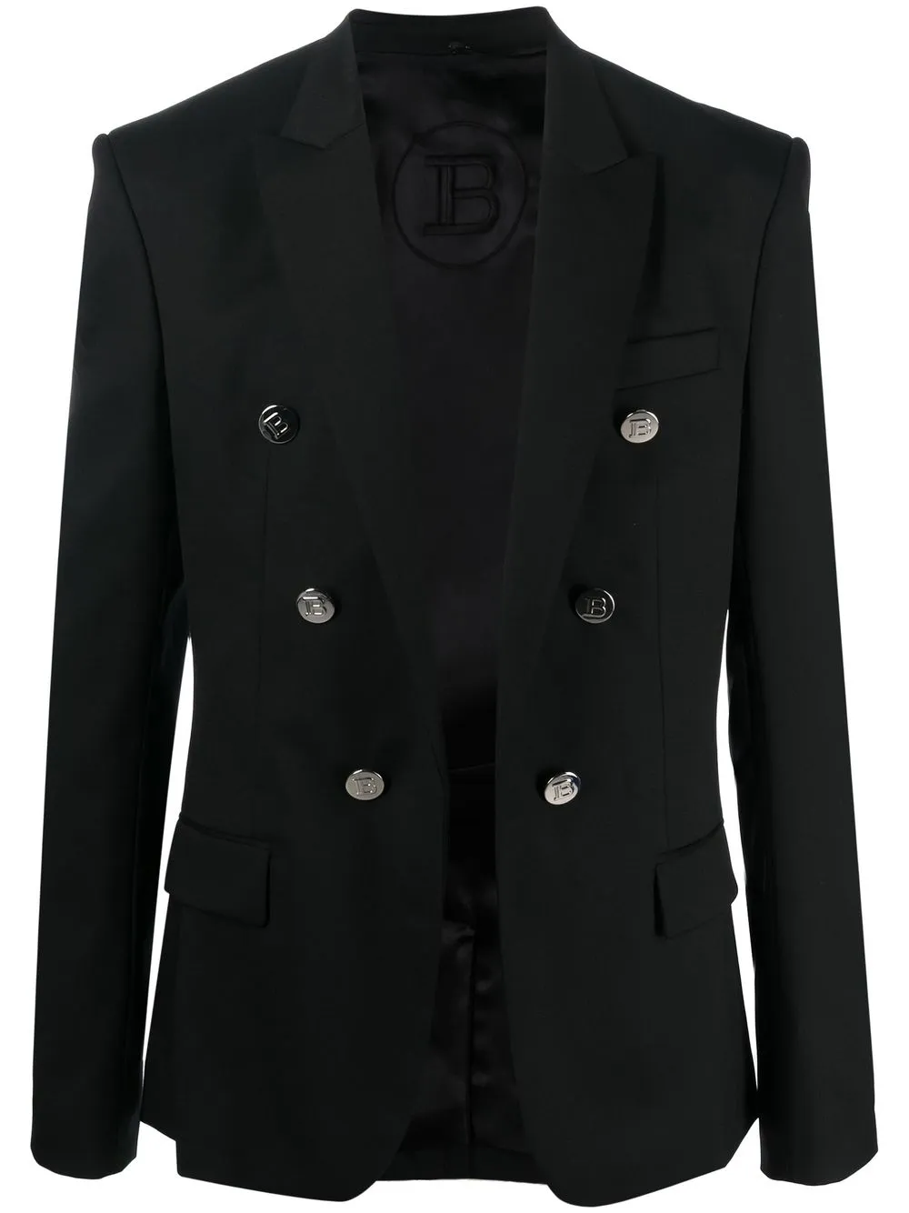 

Balmain double-breasted peak-lapel blazer - Black