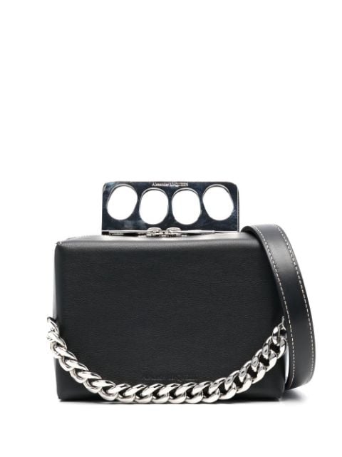 Alexander McQueen - knuckleduster leather box clutch