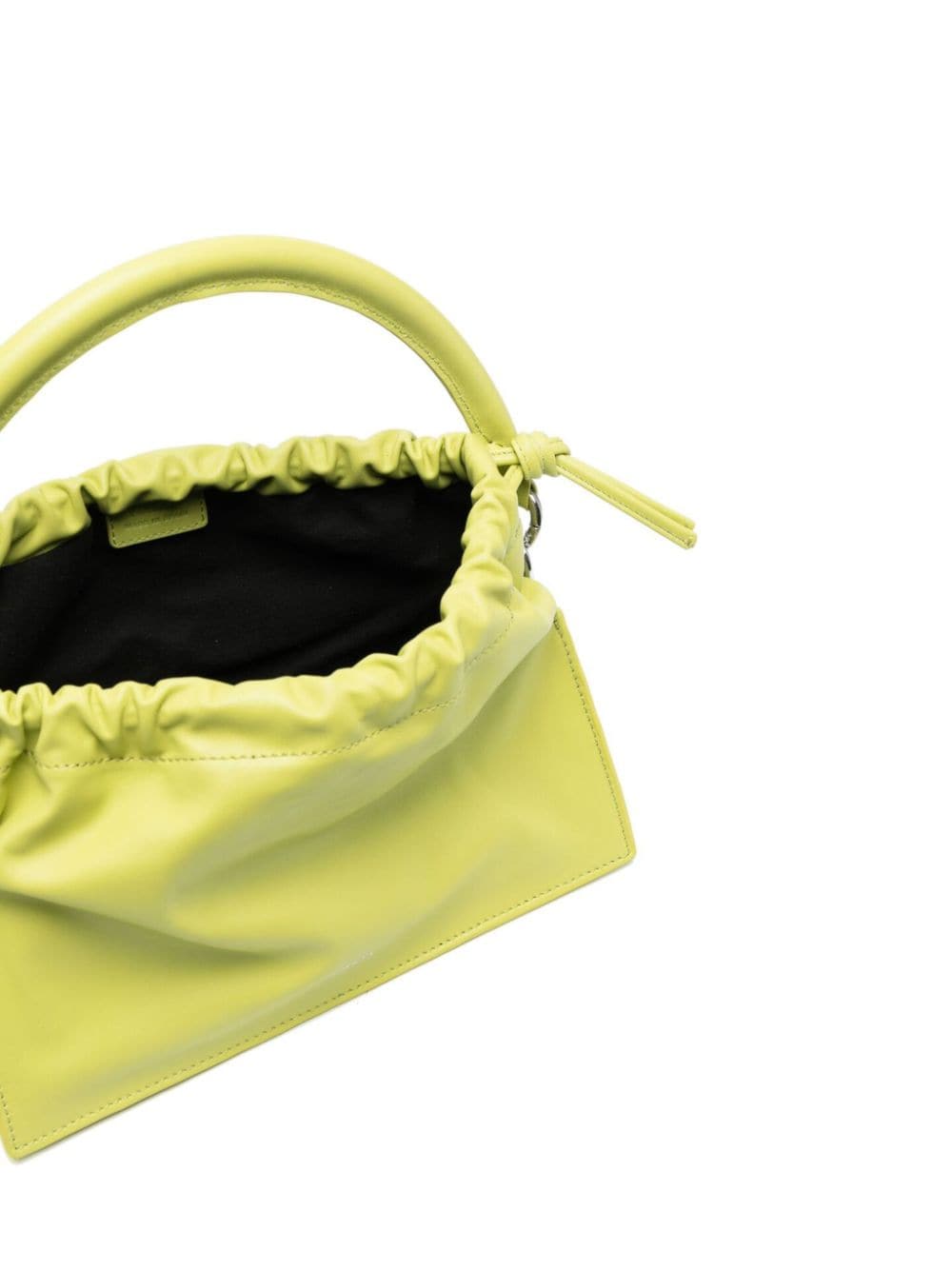 Shop Yuzefi Mini Bom Leather Shoulder Bag In Green