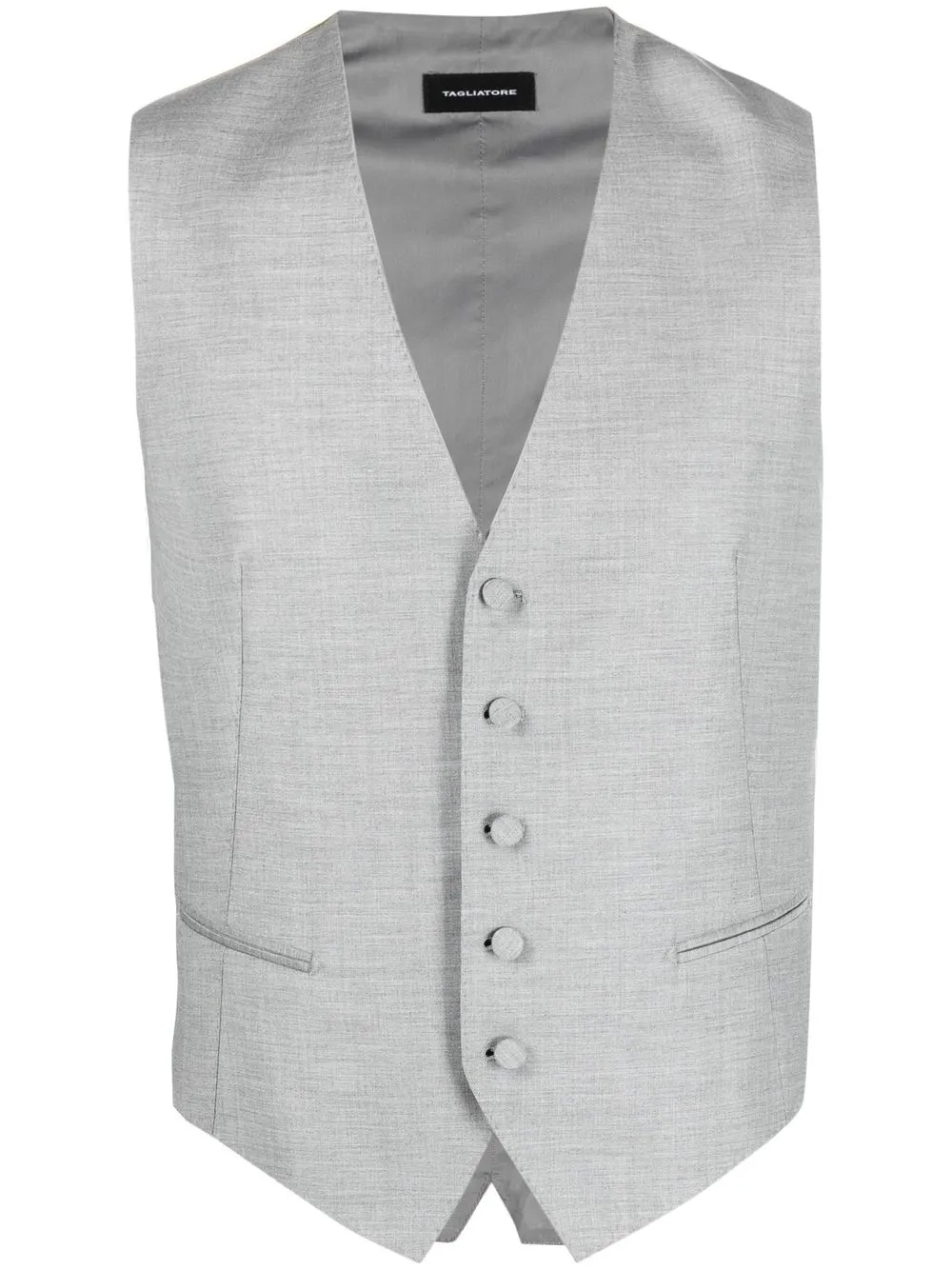 

Tagliatore button-front tailored waistcoat - Grey