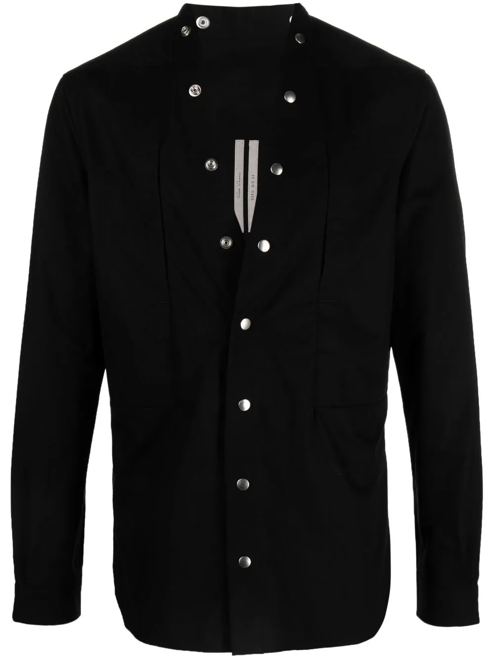 

Rick Owens camisa manga larga con cuello en V - Negro