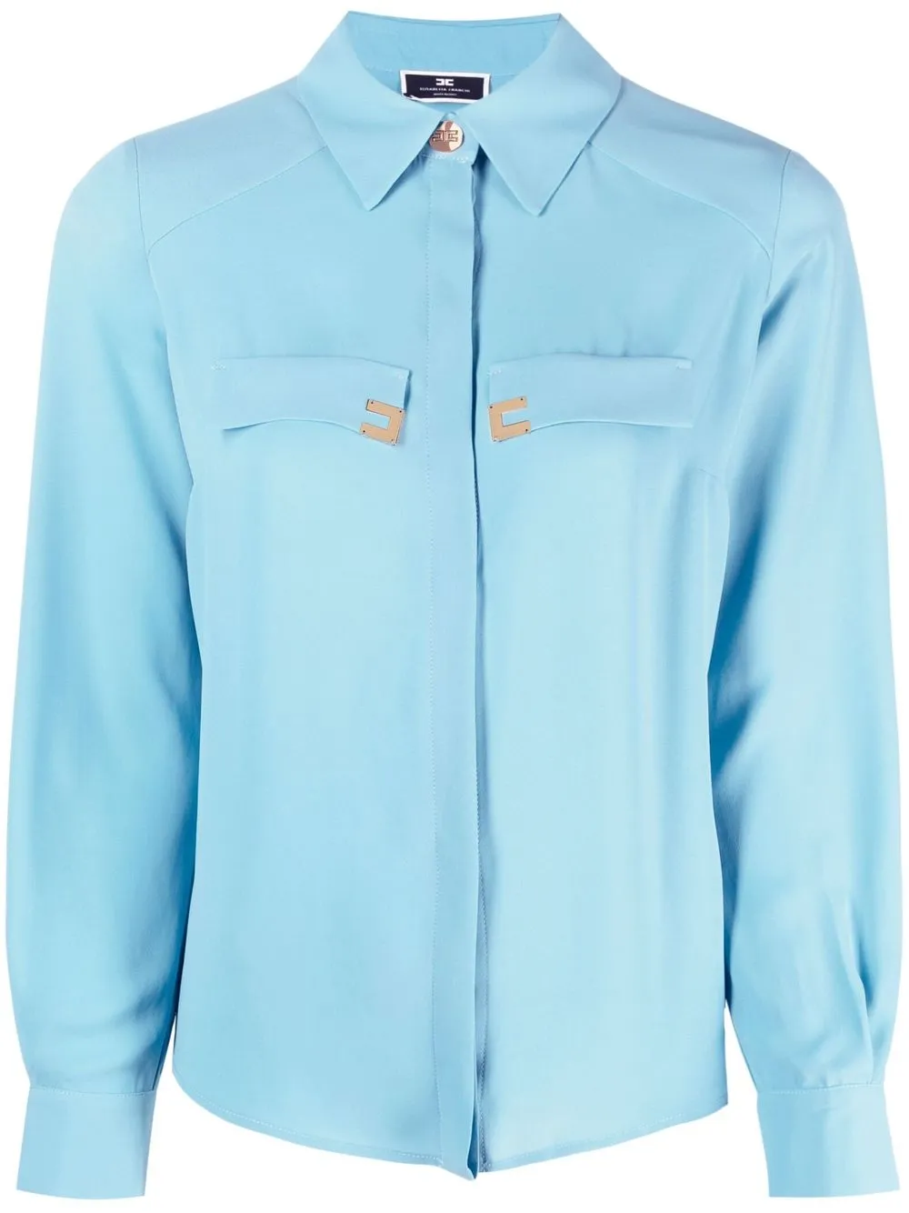 

Elisabetta Franchi logo plaque shirt - Blue