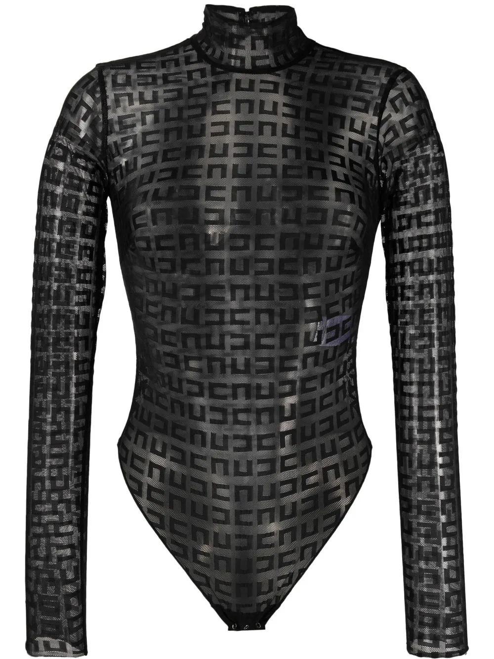 

Elisabetta Franchi monogram-print long-sleeve body - Black