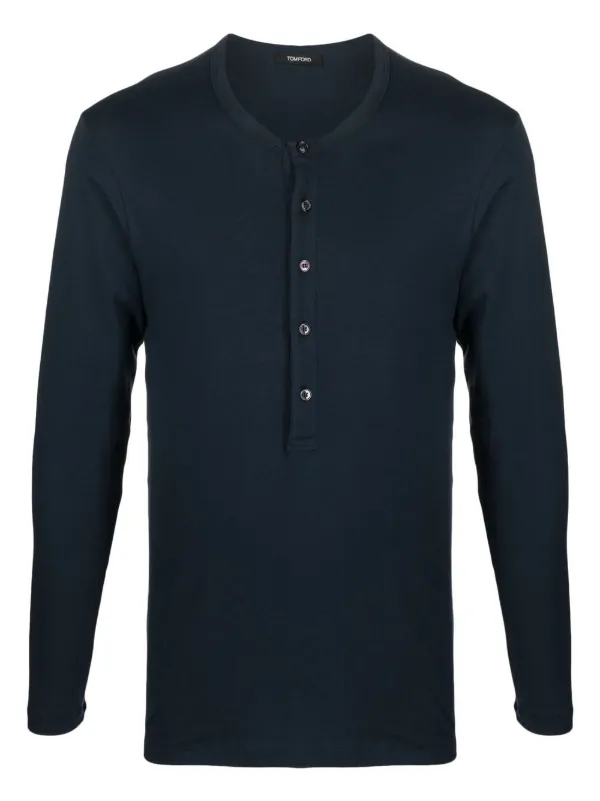 TOM FORD トム・フォード ヘンリーネック ロングTシャツ