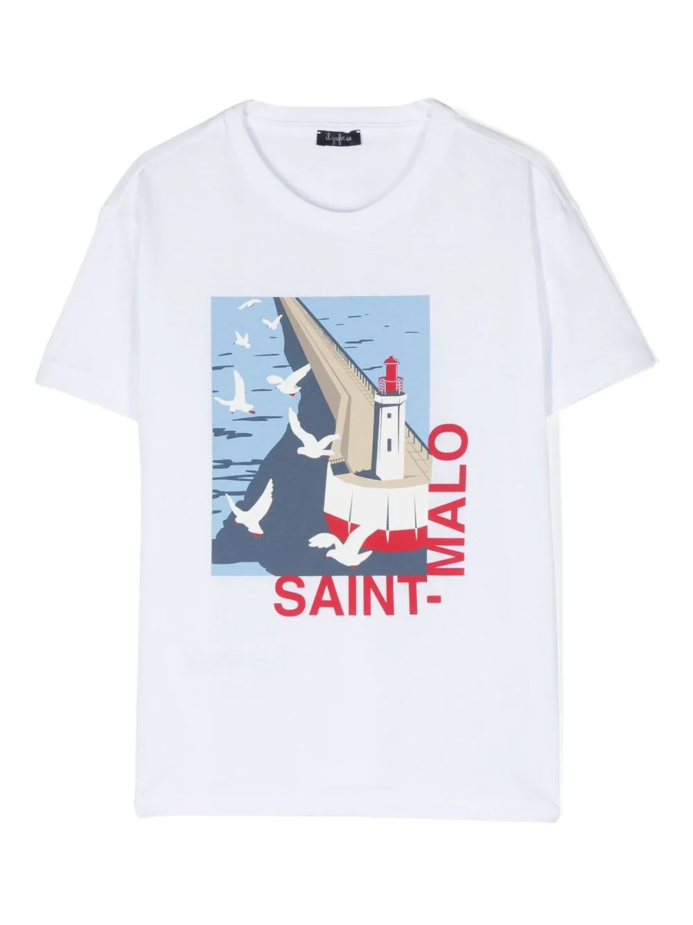 

Il Gufo graphic-print cotton T-shirt - White