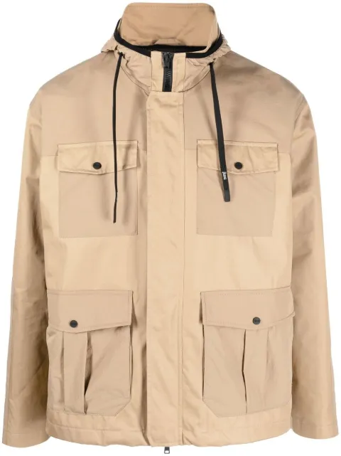 Herno panelled hooded field jacket