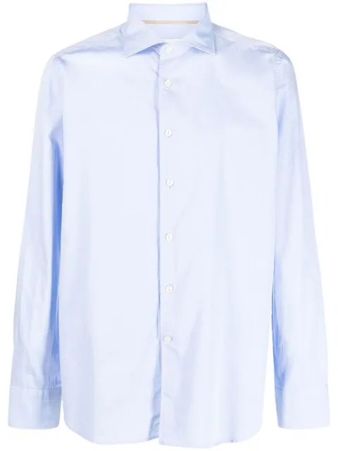 Tintoria Mattei spread-collar long-sleeve shirt