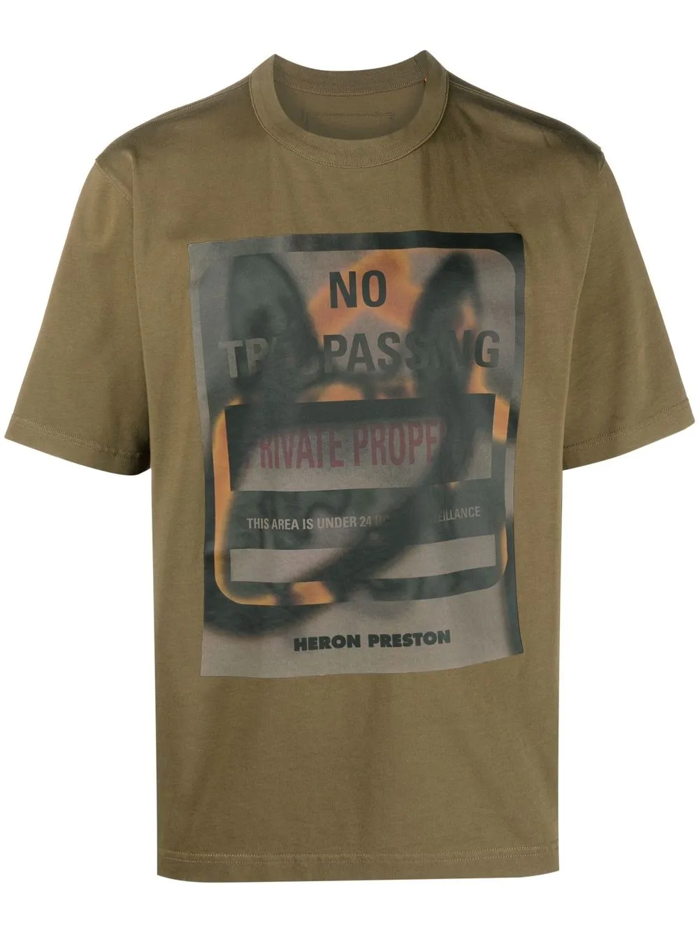 

Heron Preston playera con estampado gráfico - Verde