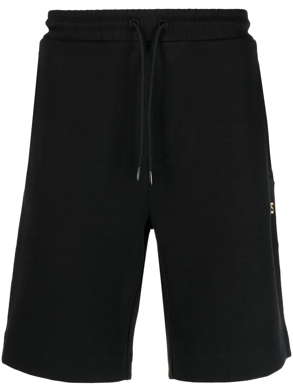 

BOSS logo-embroidery track shorts - Black