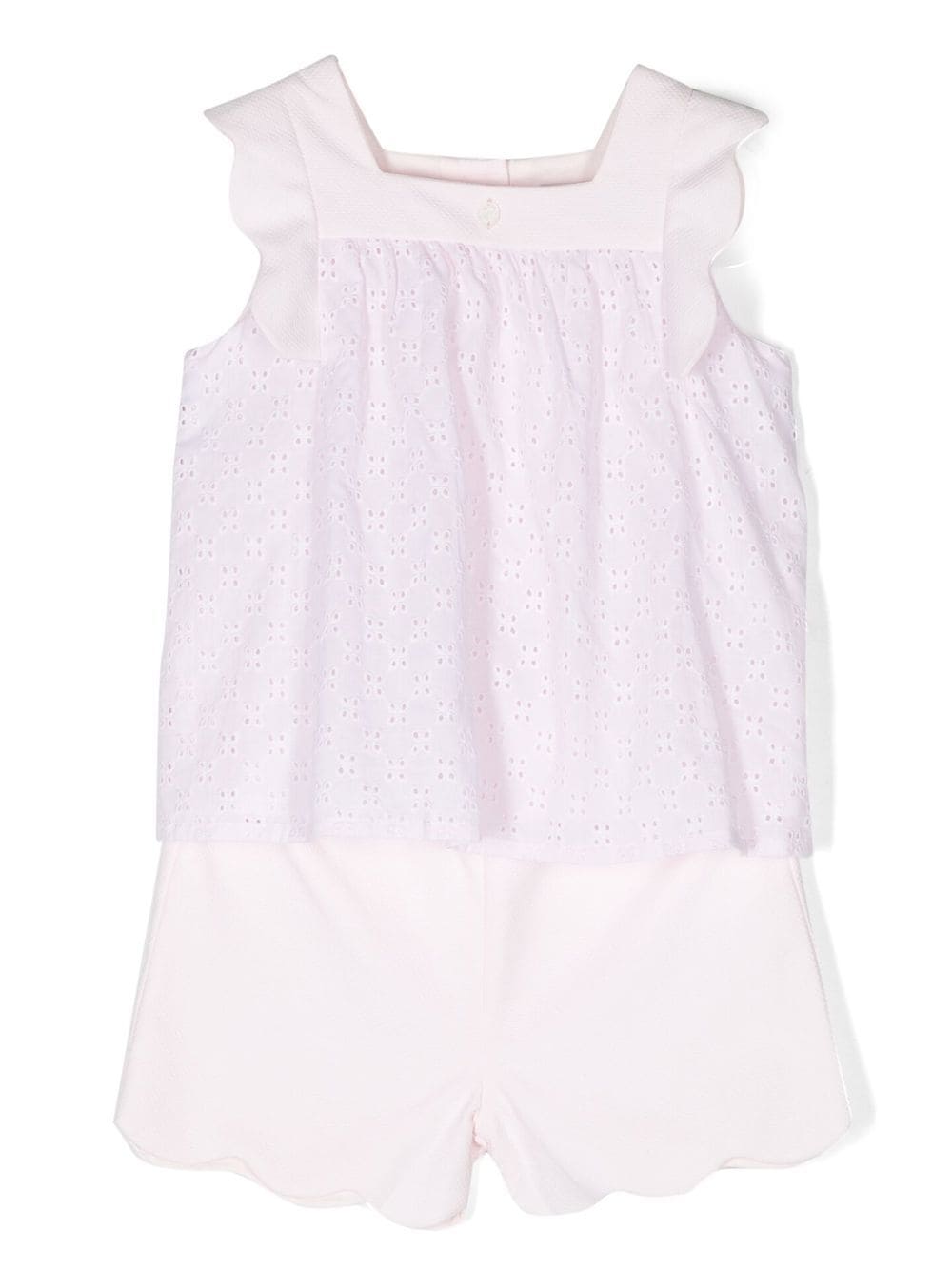 Patachou Kids' Borderie Anglaise Short Set In Pink