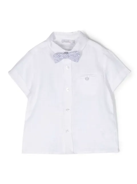 Patachou short-sleeved linen shirt