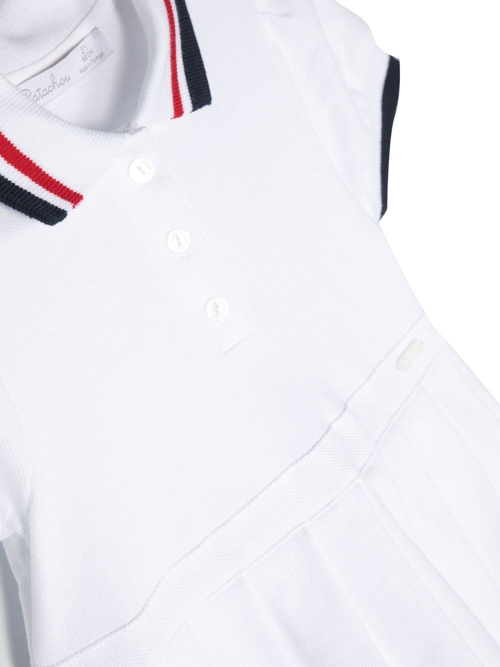 Shop Patachou Piqué-texture Polo Dress In White