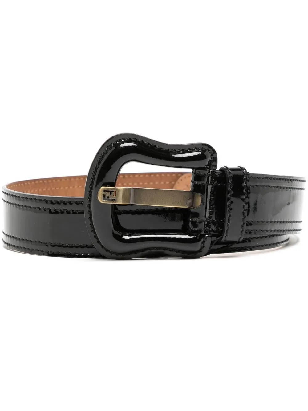 

Fendi Pre-Owned patent leather belt - Black