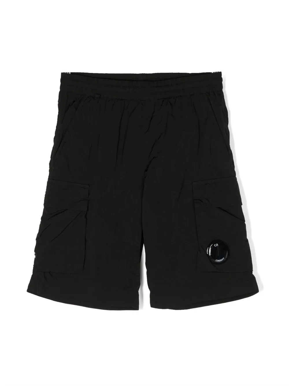 

C.P. Company Kids shorts cargo elásticos - Negro