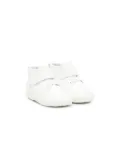Miki House touch-strap lace-up sneakers - White