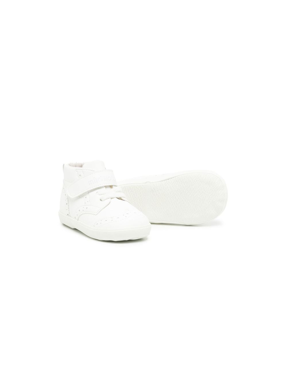 Miki House Sneakers met klittenband - Wit
