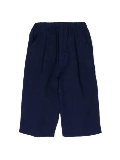 Miki House shorts rectos con logo bordado