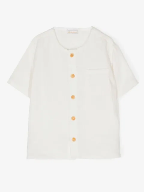 Miki House chemise sans col à manches courtes