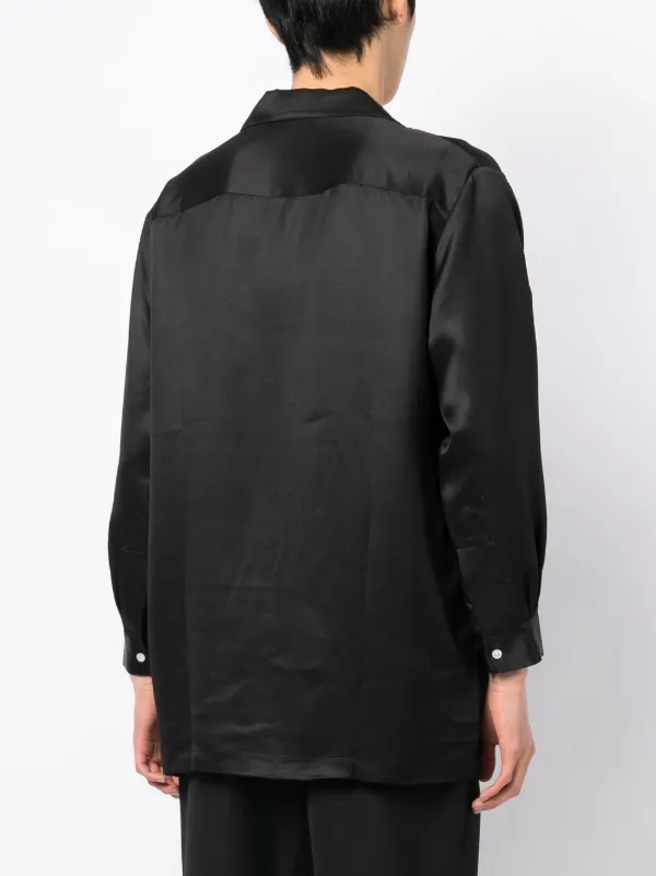 BODE Silk tie-fastening Shirt | Black | FARFETCH