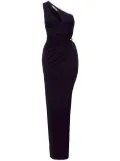 Nicholas one-shoulder Defano maxi dress - Black