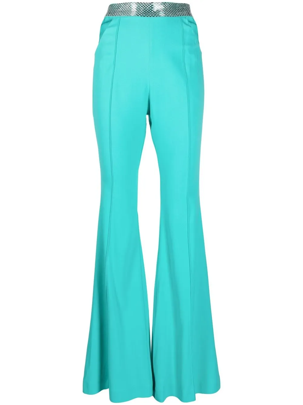 

Giuseppe Di Morabito cut-out sequinned flared trousers - Blue