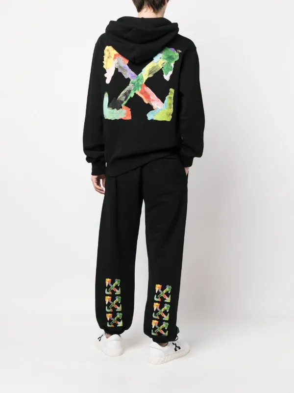 Off-White Brush Arrow Cotton Hoodie - Farfetch