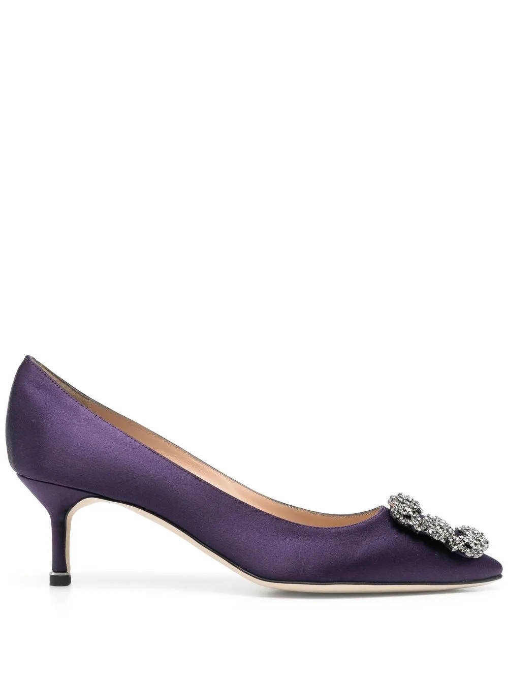 

Manolo Blahnik Hangisi 60mm satin pumps - Purple