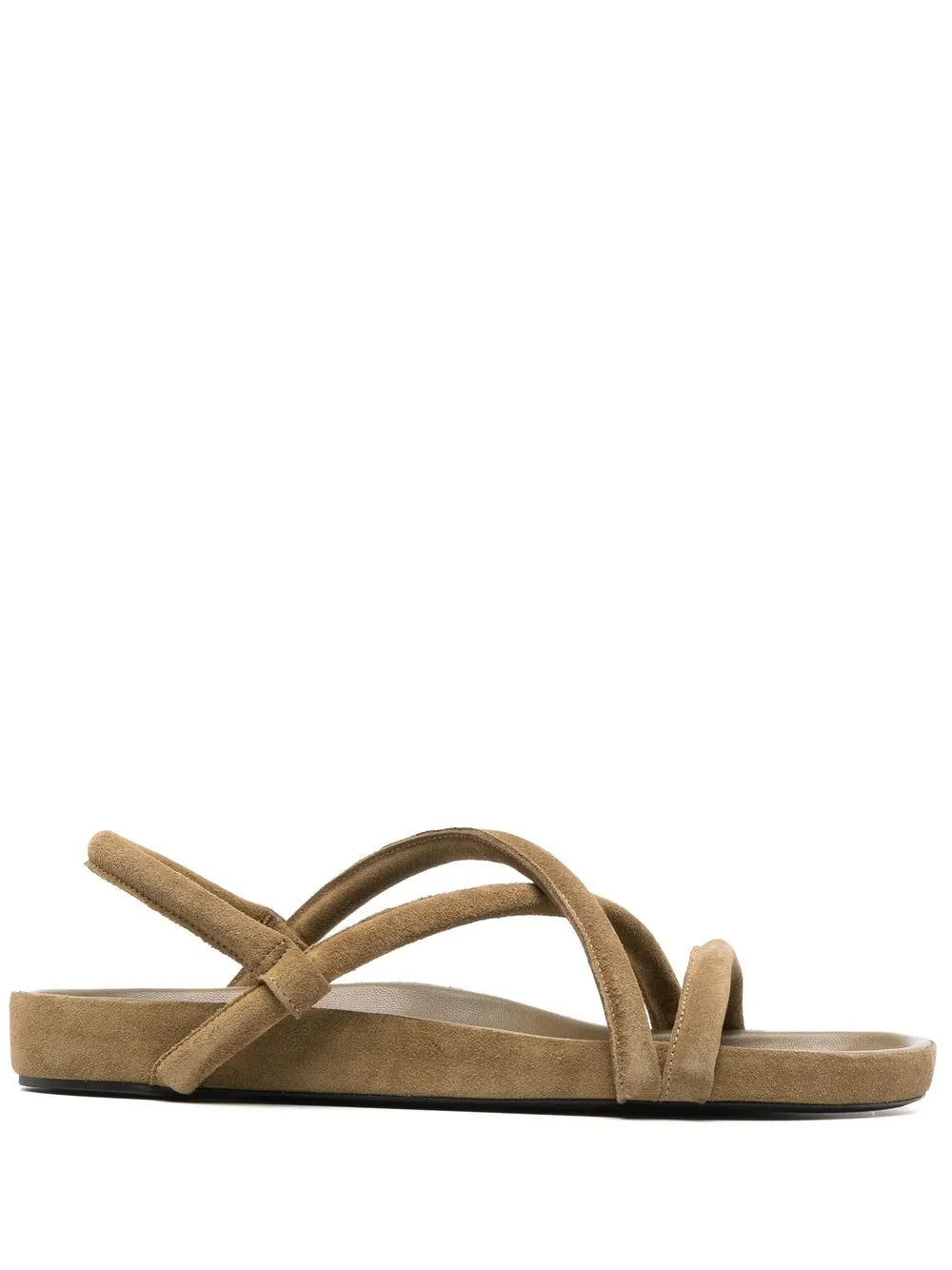 Isabel Marant Étoile Suede Crossover-strap Sandals In Grün