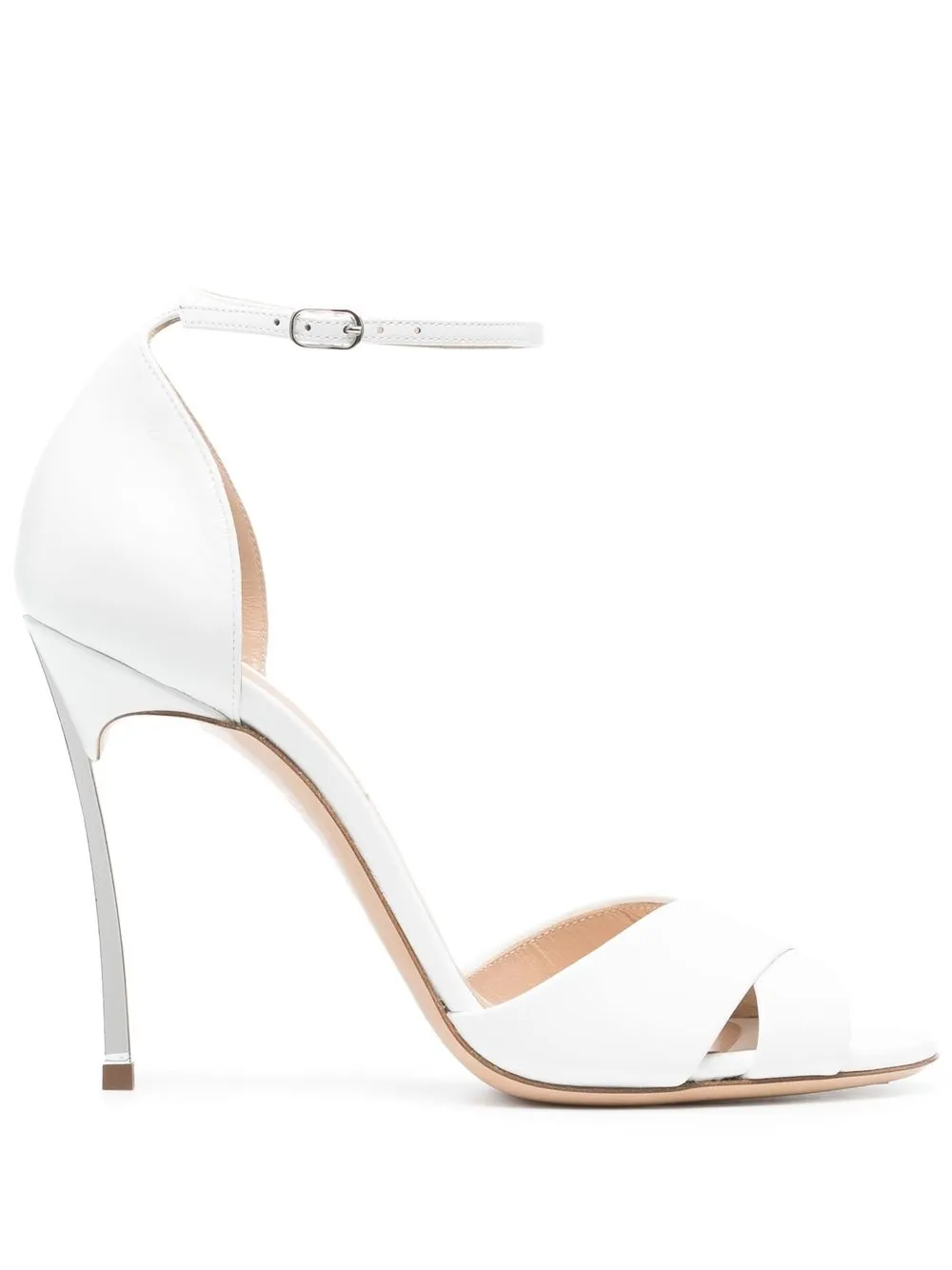 

Casadei sandalias con tiras cruzadas y tacón stiletto de 110mm - Blanco