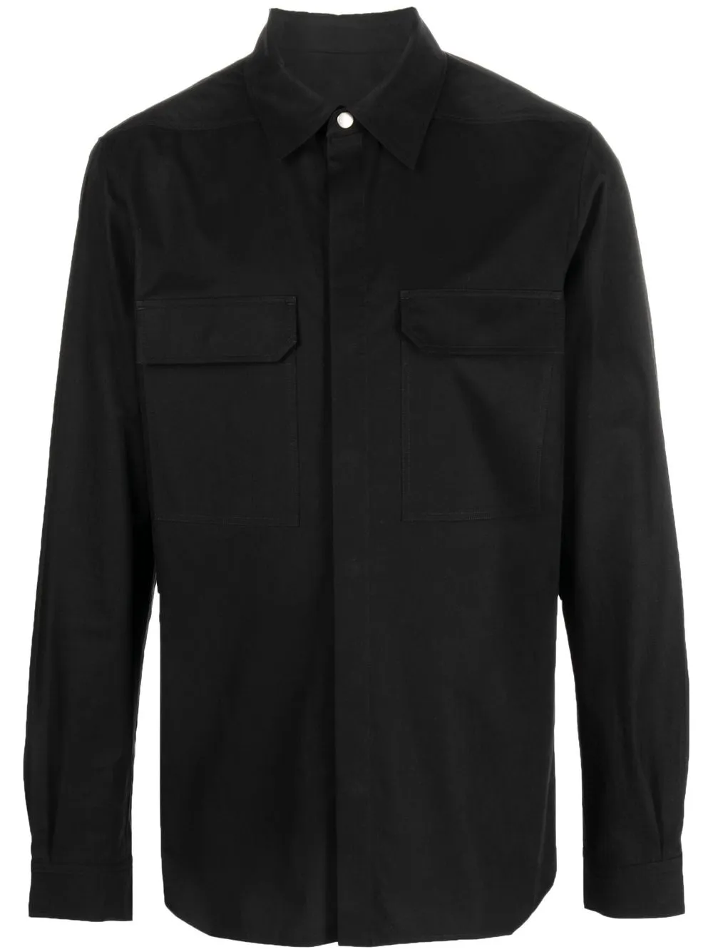 

Rick Owens press-stud long-sleeved shirt - Black
