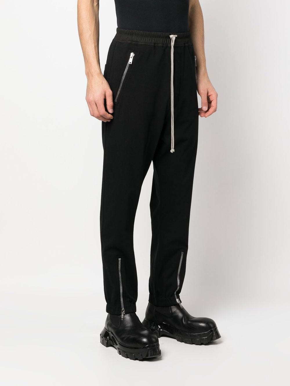 Shop Rick Owens Drawstring Track Pants In Black