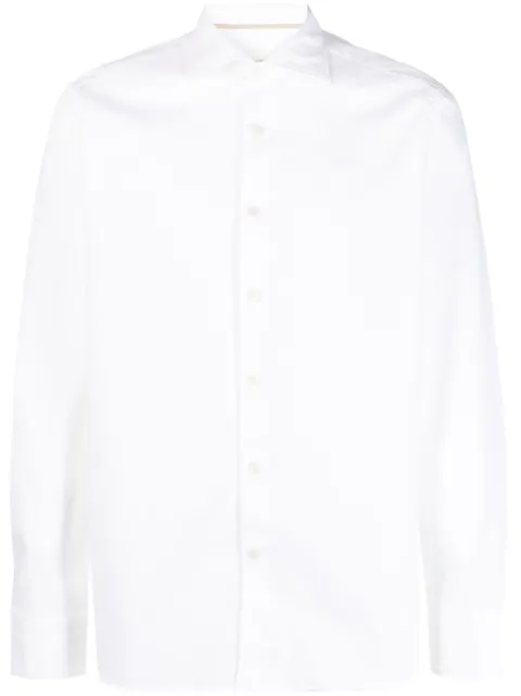 Tintoria Mattei camisa manga larga con cuello italiano