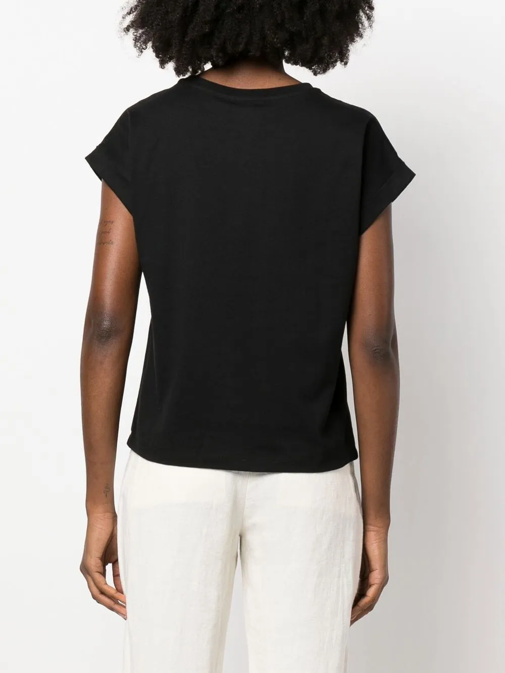 Twinset Logo-print Short-sleeve T-shirt In Schwarz