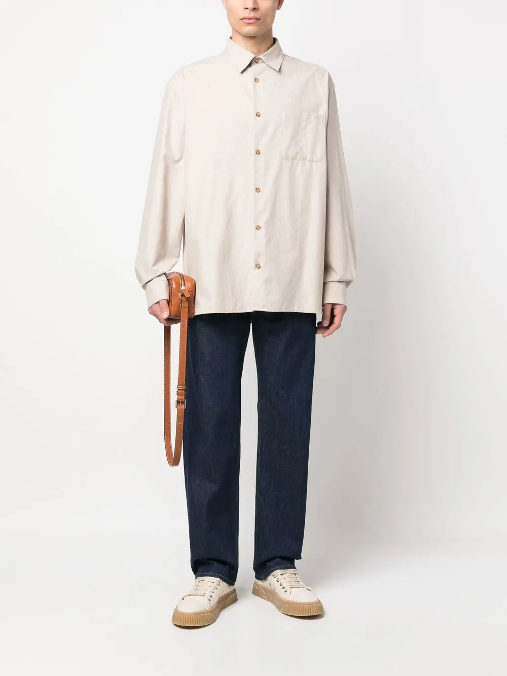 A.P.C. Katoenen overhemd - Beige