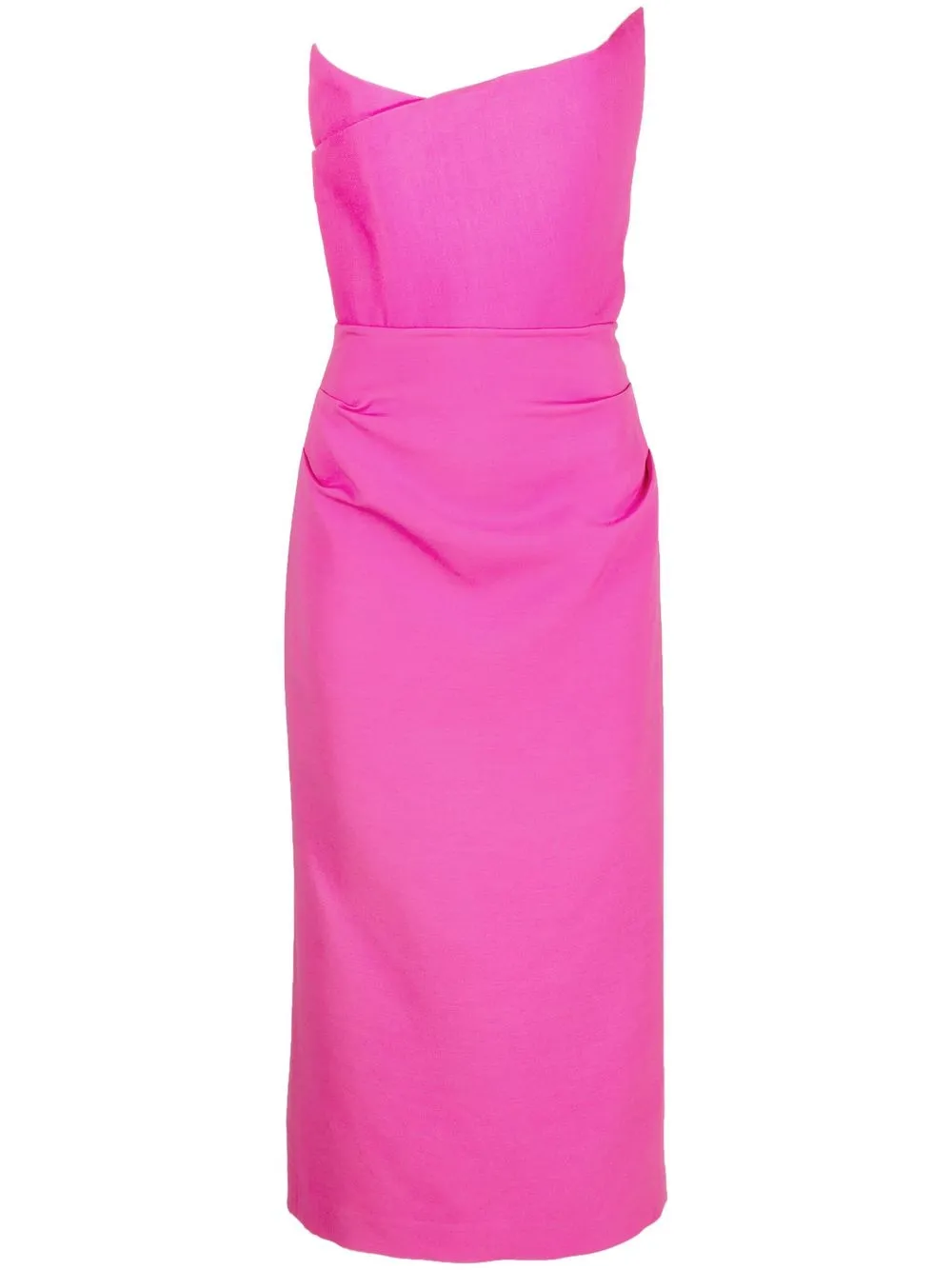 

Roland Mouret vestido strapless con diseño asimétrico - Rosado