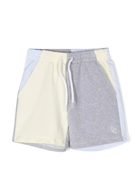 Patachou colour-block panelled shorts