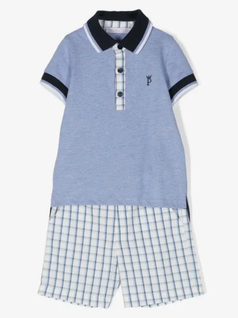 Patachou shortssæt med polokrave
