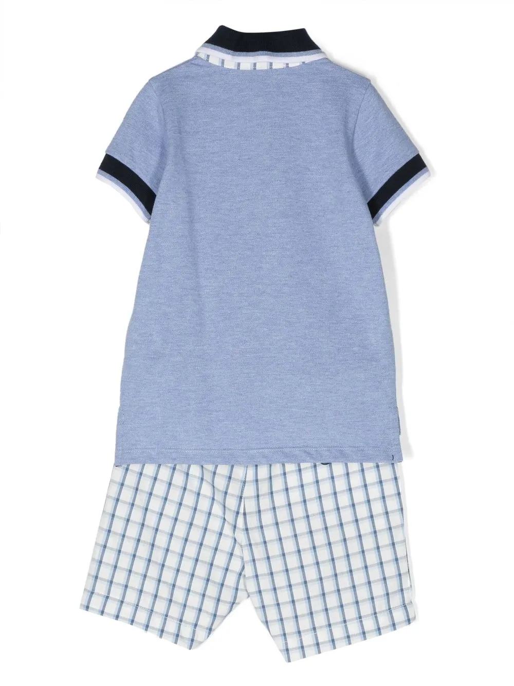 Patachou Shorts en poloshirt - Blauw