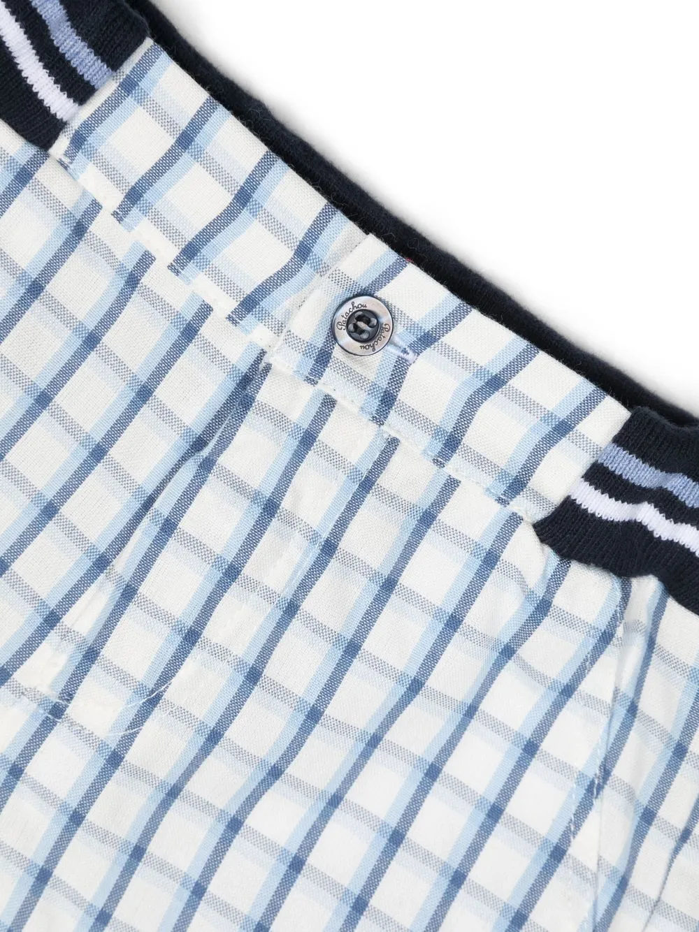 Patachou Polo-collar Short Set In Blue
