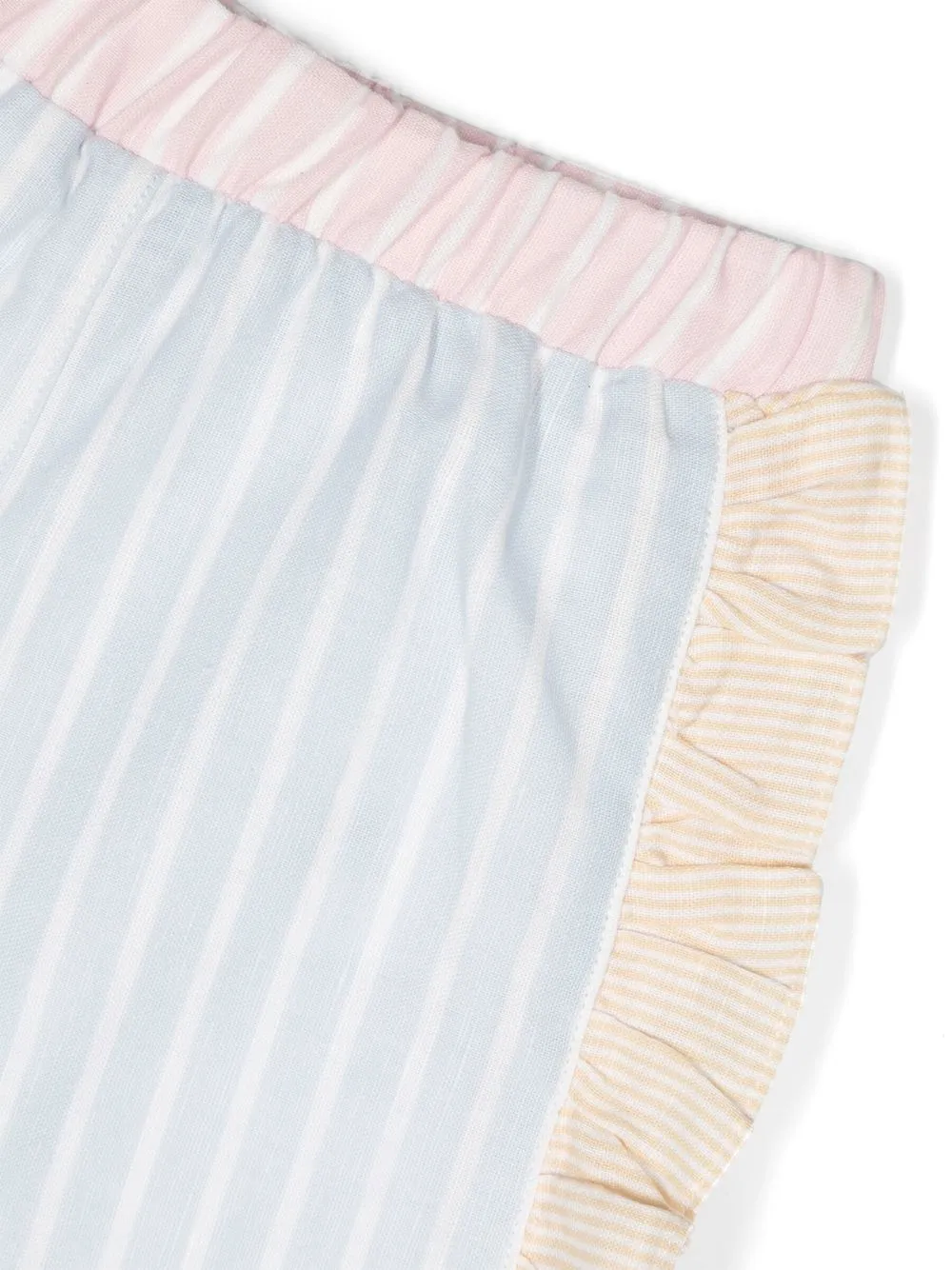 Patachou Stripe-print Cotton Short Set In White