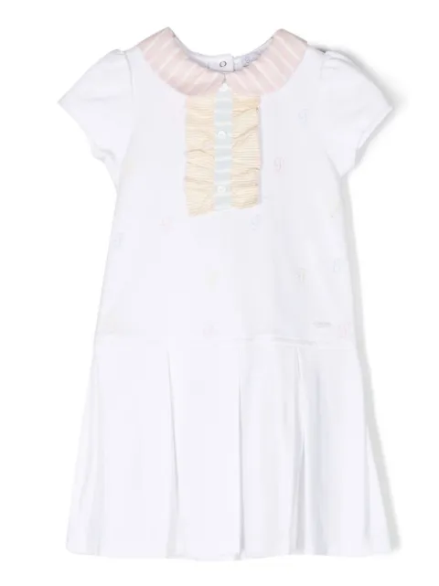 Patachou ruffle-detailing pleated dress