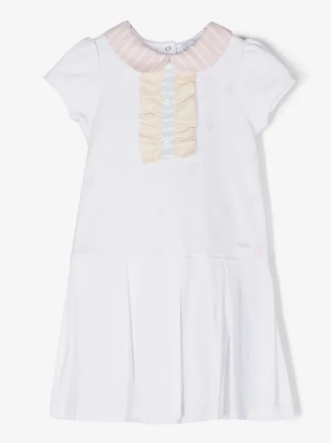 Patachou ruffle-detailing pleated dress