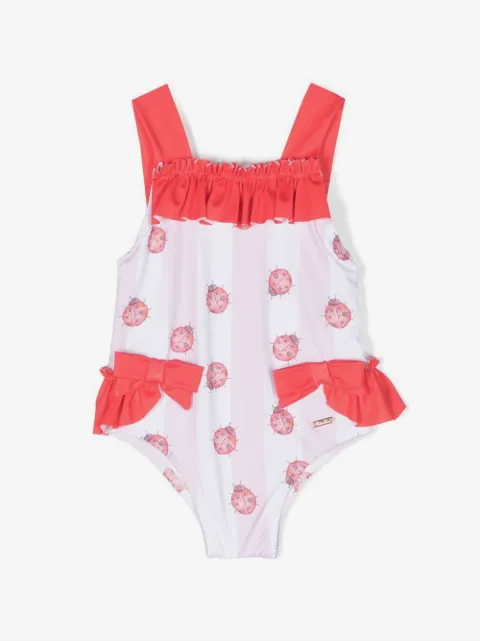 Patachou ladybug printed swimsuit