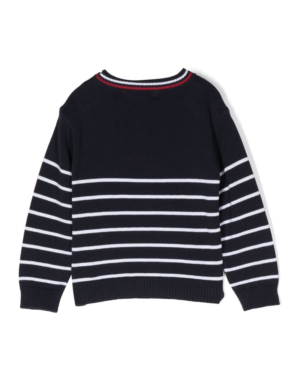 Shop Patachou Nautical Striped Sweater In Blue